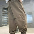 thumbnail image 4 of breaise Boys Quick Dry Jogger Pants Summer Ice Silk Jogger Sweatpants Loose Workout Cargo Pants Pull on Elastic Waist Parachute Pant, 4 of 7