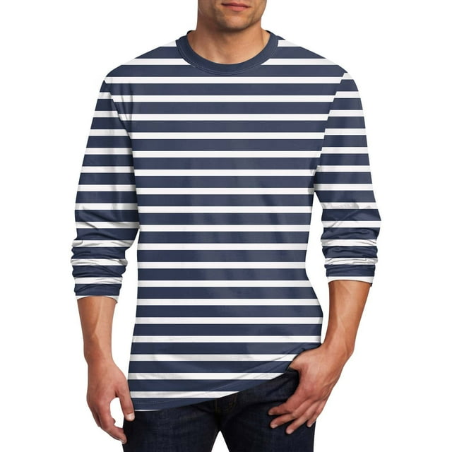 Men's T Shirt O-Neck Clothing Apparel Outdoor Long Sleeve Print Fashion Designer Vintage 3XL