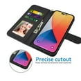 thumbnail image 6 of iPhone 14 Pro Max Case, iPhone 14 Pro Max Wallet Case, iPhone 14 Pro Max Leather Case, EBIZCITY PU Leather Folio Flip Cover Magnetic Closure TPU Shockproof Protective Case Kickstand Strap -Black, 6 of 10
