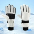 thumbnail image 2 of KHONTS Windproof Winter Gloves for Women and Men Warm Snow Gloves Skiing Gloves Windproof Mittens Light Gray One Size, 2 of 4