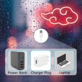 thumbnail image 4 of Letrero de neón LED nube roja anime Dleouly 30 x 18 cm USB regulable, 4 of 7