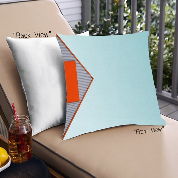 Ahgly Company Color Focus Orange Outdoor Throw Pillow, 18 inch by 18 inch