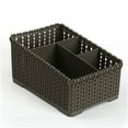 thumbnail image 5 of tooloflife Multi-function Cosmetic Organizer Box Storage Cosmetics Office Stationery Imitation Rattan Hollow Design, 5 of 7