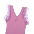 thumbnail image 3 of TiaoBug Kids Girls Ballet Dance Tutu Dress Gymnastics Dancewear Ruffled Short Sleeves V-Neck Leotard, 3 of 4