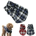 thumbnail image 4 of Cheers.US Cute Pet Dog Puppy Plaid Shirt Coat Clothes T-Shirt Top Apparel ,Cute Pet Dog Puppy Clothes Shirt Size XS S M L, 4 of 7