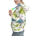 thumbnail image 2 of Daiia Cartoon Frogs Pattern Women's Fashion Hoodies & Sweatshirts with Kangaroo Pocket Hooded Sweatshirt with Eye-catching Drawstrings-X-Large, 2 of 7