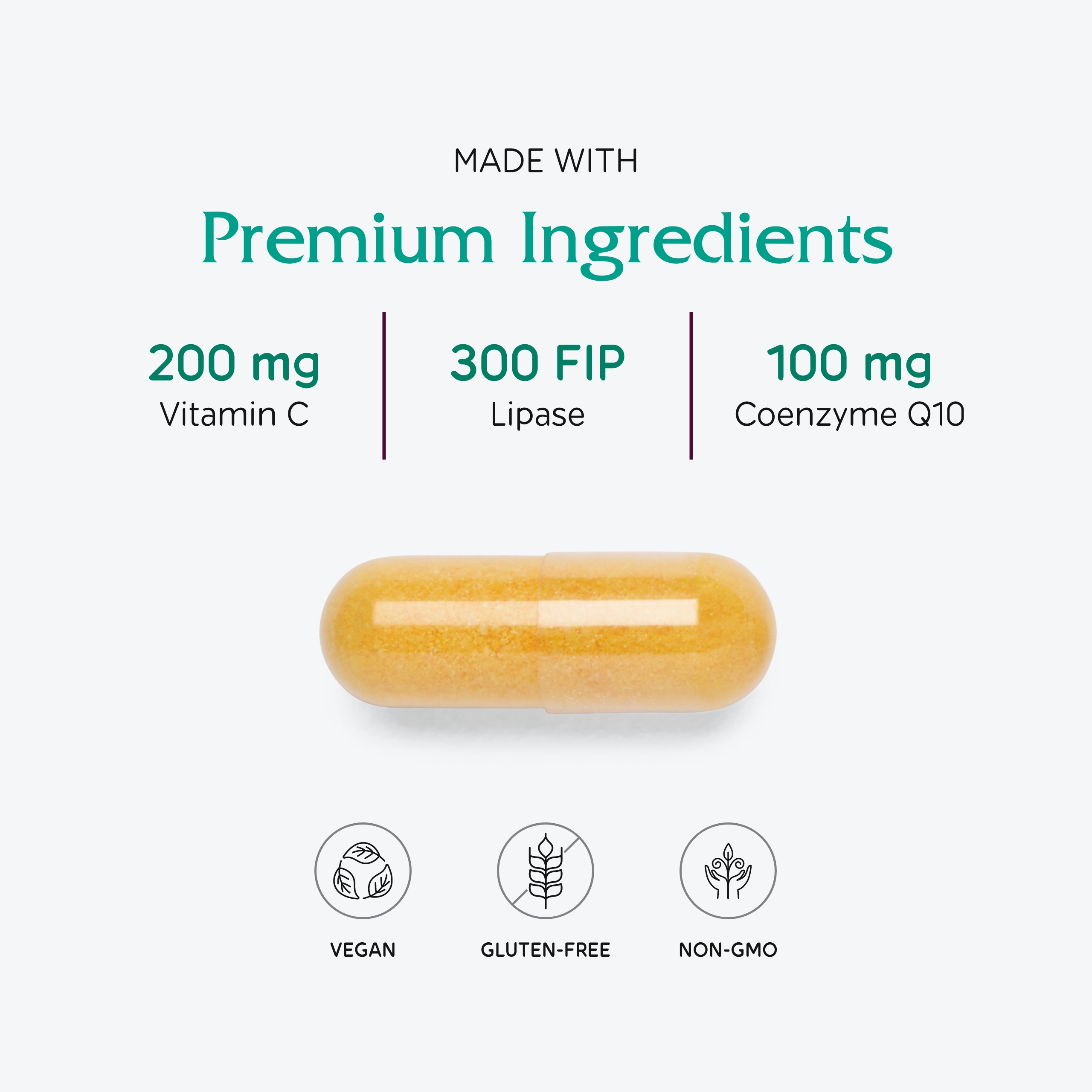 Vitanica Coq10 Extra, Natural CoQ10, 100mg, Non-GMO, Vegan, 60 Capsules