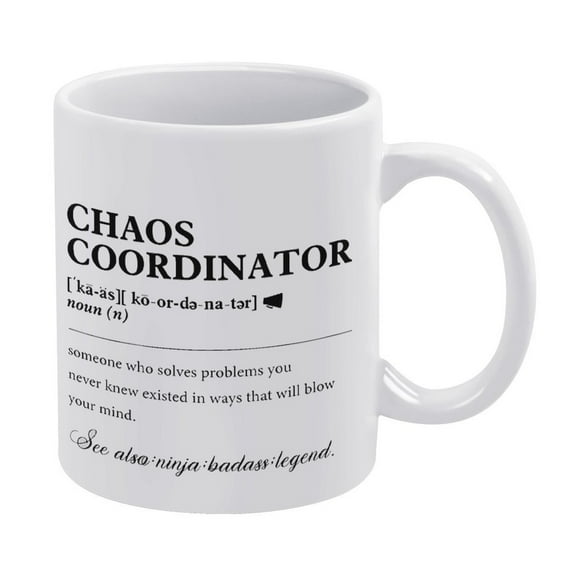 Chaos Coordinator Gifts Mug,Motivational School Counselor Definition Mug Therapy Office,Funny Coffee Mug,The Best Gift for Colleagues,Parents,And Grandparents,110z Men And Women