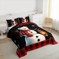 thumbnail image 3 of Manfei Cartoon Snowman Full Size Comforter Sets 3-Piece for Kids, Merry Christmas Bedding Comforter Set, Happy New Year Bedding Sets, Ultra Soft Home Decor, 3 of 8