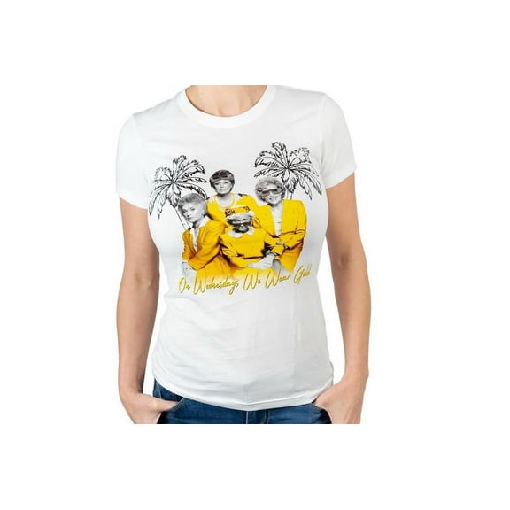 Goodie Two Sleeves The Golden Girls 'On Wednesdays We Wear Gold' Women's T-Shirt | X-Large Female