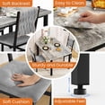 thumbnail image 6 of LinkRomat Dining Table Set for 2, Small Kitchen Table with Upholstered Chairs, Industrial Dining Set for Apartment Breakfast Nook, Gray, 6 of 9