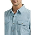 thumbnail image 3 of Wrangler Men's Authentics Short Sleeve Classic Woven Shirt, Light Chambray, Size: S-3XL, 3 of 4