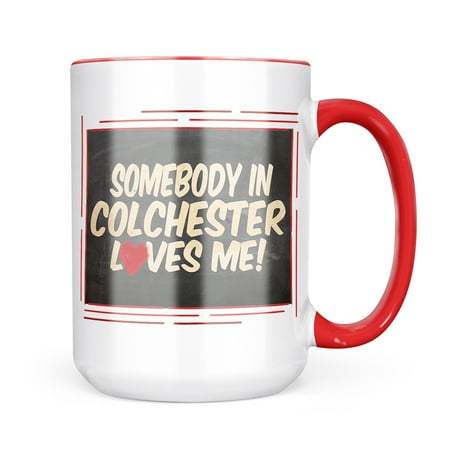

Neonblond Somebody in Colchester Loves me England Mug gift for Coffee Tea lovers