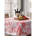thumbnail image 6 of Red Pink Flowers Table Cloth, Watercolor Summer Botanical Floral Waterproof Tablecloth for Rectangle Tables, Reusable Washable Fabric Table Cover for Restaurant Kitchen Dining Tables 60"x102", 6 of 6