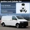 thumbnail image 2 of Cilindro de bloqueo de encendido y cilindro de bloqueo de puerta Unique Bargains No.357905855A/357905855B para VW Transporter T4 1990-2003 con juego de 2 llaves, 2 of 7