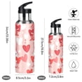 thumbnail image 2 of Yayeee 33oz Insulated Water Bottle Double Wall Stainless Steel with Flip Straw Lid, Bunnies and Hearts, 2 of 7