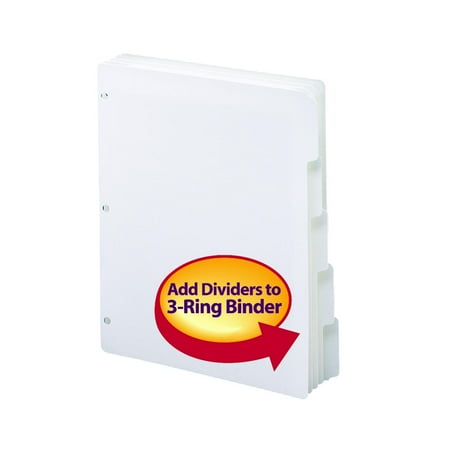 smead three ring binder index dividers 1 5 cut tabs letter size