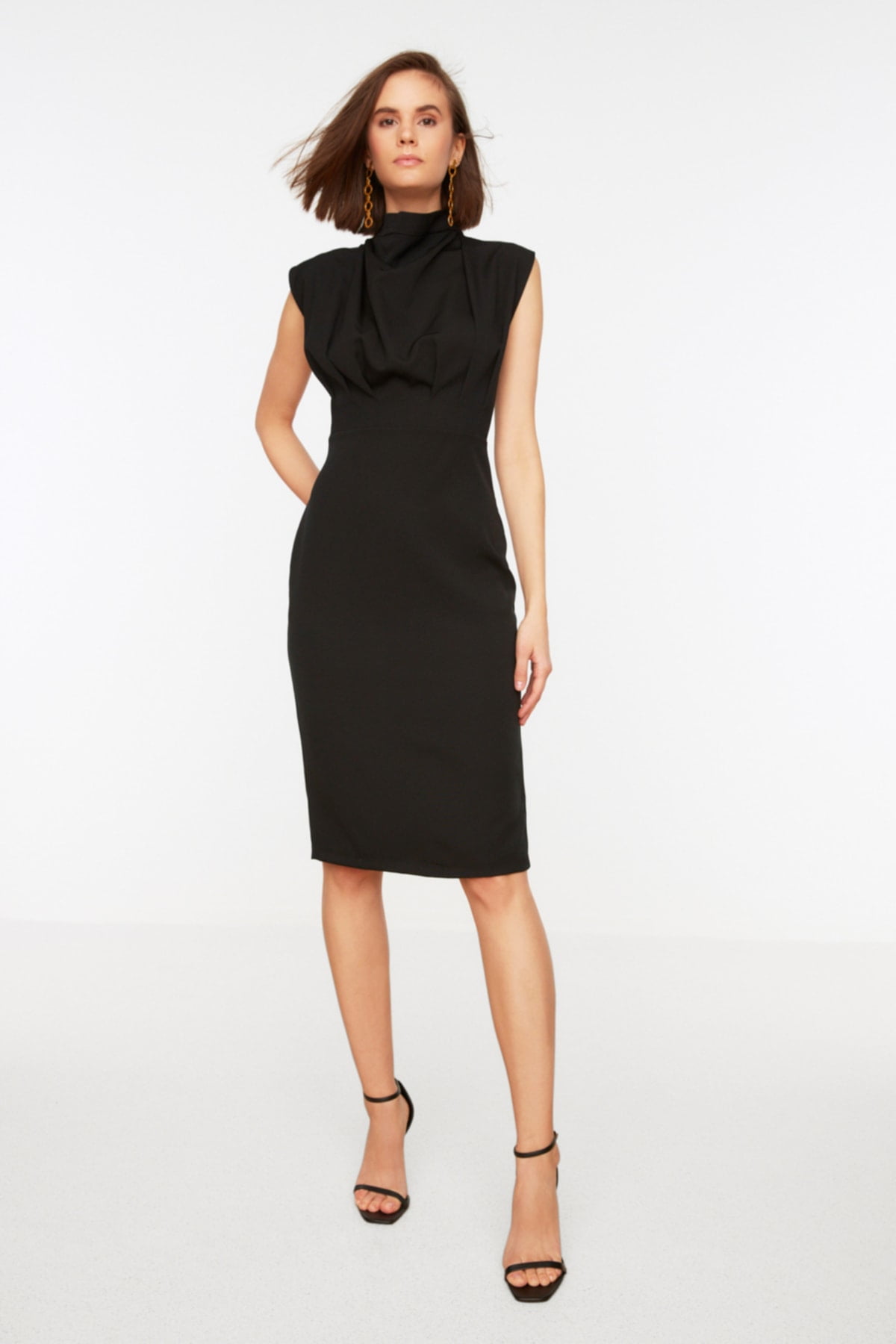 Trendyol Womens Midi Basic Slim Fit Woven Dress - Walmart.com