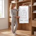 thumbnail image 3 of Rectangular Hanging Vacuum Storage Bag, Short Garment Compression Bag for Suits, Coats, Dorm and Closet Storage, 3 of 5