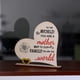 thumbnail image 1 of Placa de recuerdo de madera para mamá | Cartel decorativo con estampado floral con "Para el mundo eres un, pero para nuestra familia eres el mundo" | Decoración de regalo de aniversario de, 1 of 7