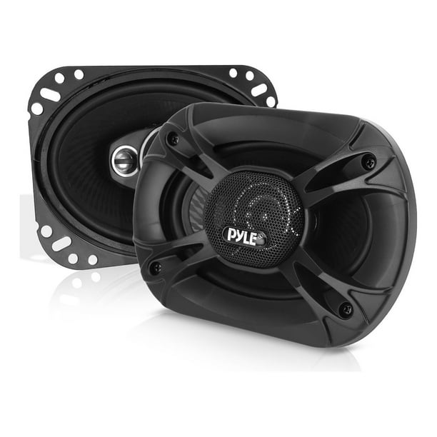 Par de Bocinas Estéreo para Coche Pyle 6" x 8", 400W, 3 Vías, Altavoz Triaxial de Audio Profesional para Automóvil, Componente de Reemplazo Rápido Universal OEM para Montaje en Puerta/Panel Lateral