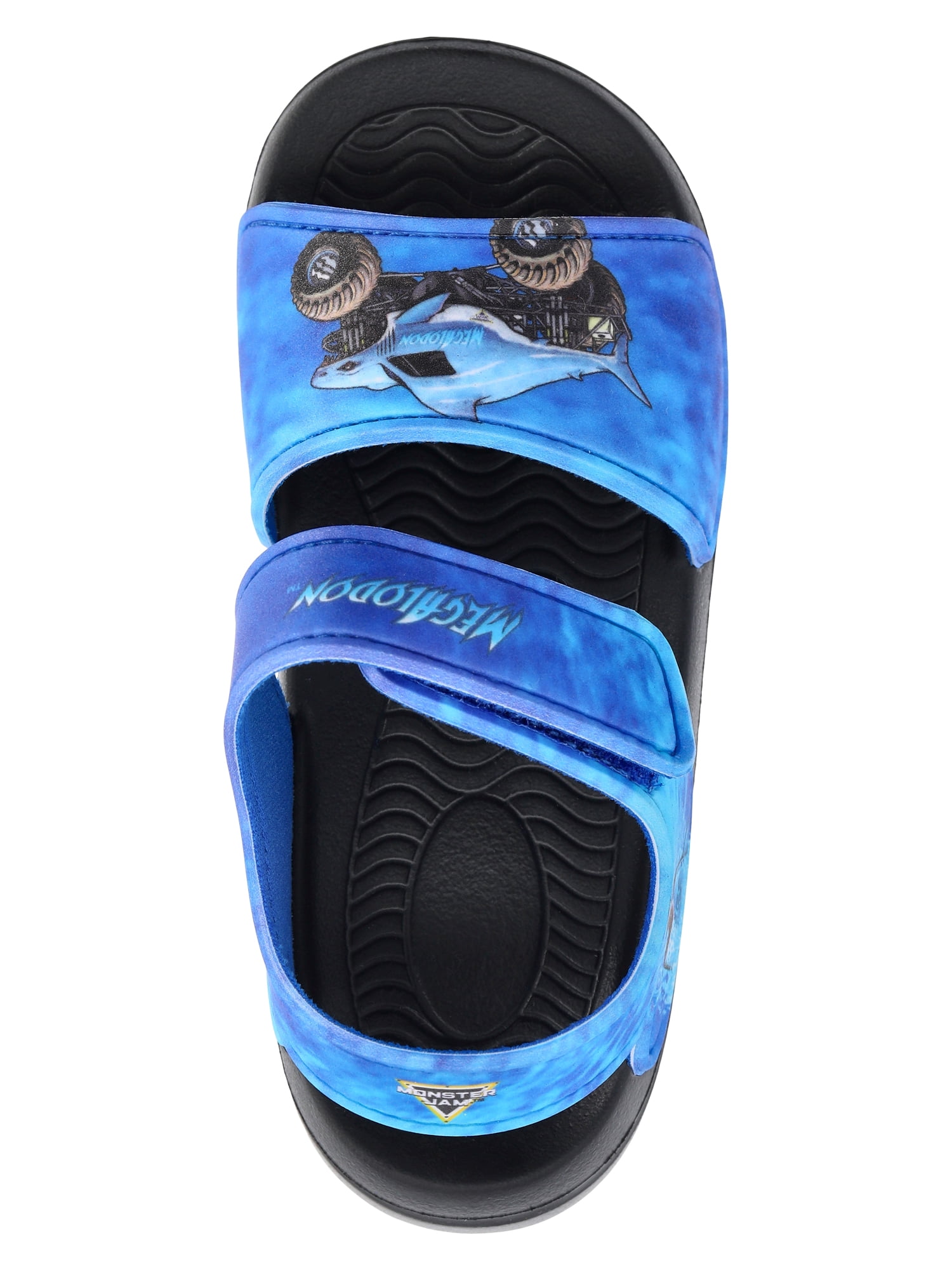 Monster Jam Megalodon Toddler Boys Single Strap Sandals