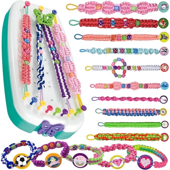CandWuom Friendship Bracelet Making Kit for Girls Jewelry Weaving Toys, Best Gifts Present Ideas for Girl Age 7 8 9 10 11 12 Year Old (Blue)