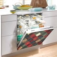 thumbnail image 2 of Yayeee Magnetic Dishwasher Cover for The Front Decoration Home Kitchen Machine Sticker Protector, Dark Tartan Pattern, 2 of 6