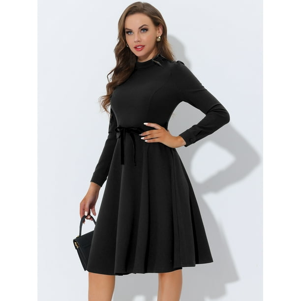 Vestido Negro Vestidos Con Pantalones Debajo Vestido Elegante De