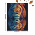 thumbnail image 3 of Qisvanset Colorful Lion Reflection Canvas Wall Art Print 15.75x11.81 Inches, 3 of 8