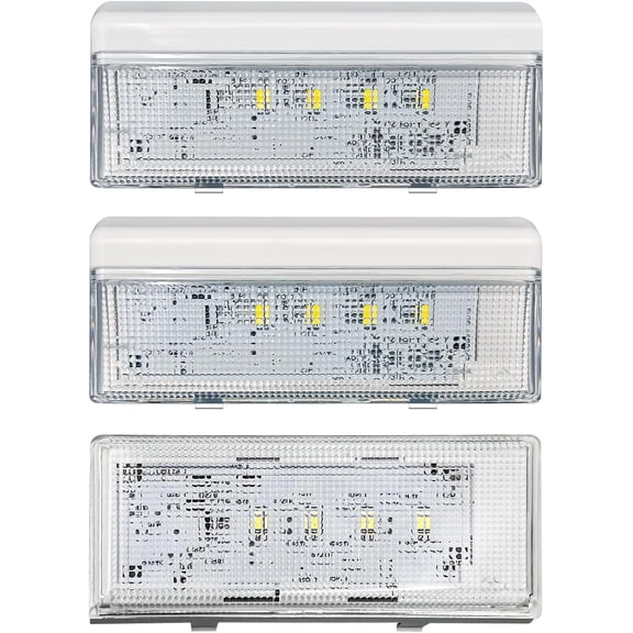 Aniceparthy NEW 2 Pcs W10515057 and 1 Pc W10515058 LED refrigerator accessories,refrigerator light replacement parts for Whirlpool,Kenmore,Maytag,Refrigerators