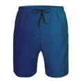 thumbnail image 3 of Zufioo teal blue for Men's Casual Beach Shorts, Sports Fitness Quick-drying Drawstring Shorts with Pockets for Home Wear-Large, 3 of 6