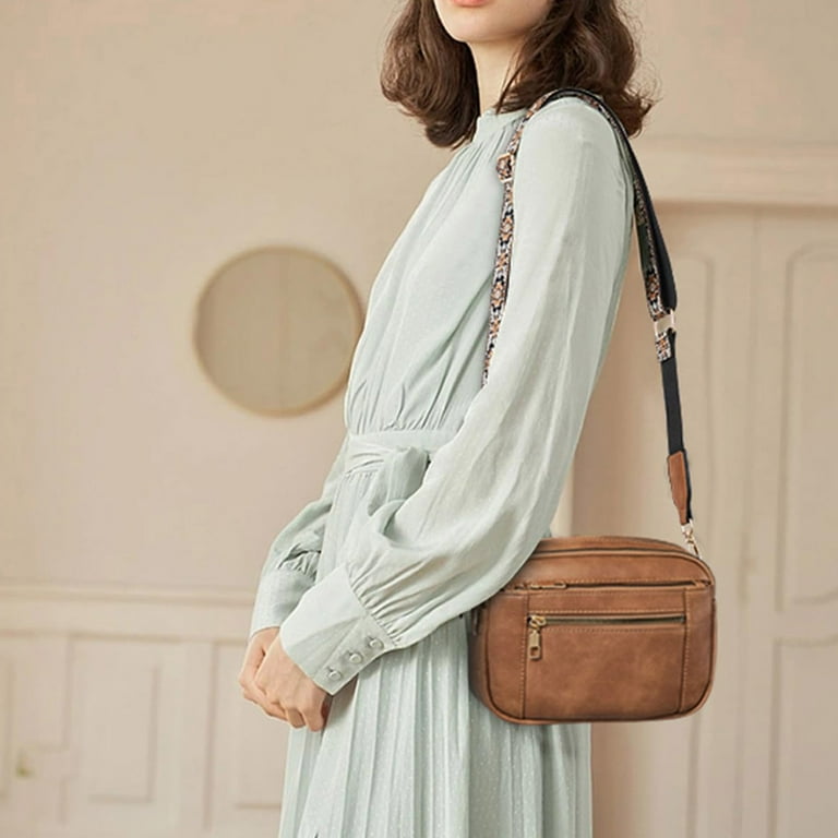 Purses for Women Handmade Colorful Straps Crossbody Leather Bags Purse With Guitar Strap Vegan Leather Small Crossbody Bags For Women Leather Shoulder Bag for Women Shoulder Bag One Shoulder Bag