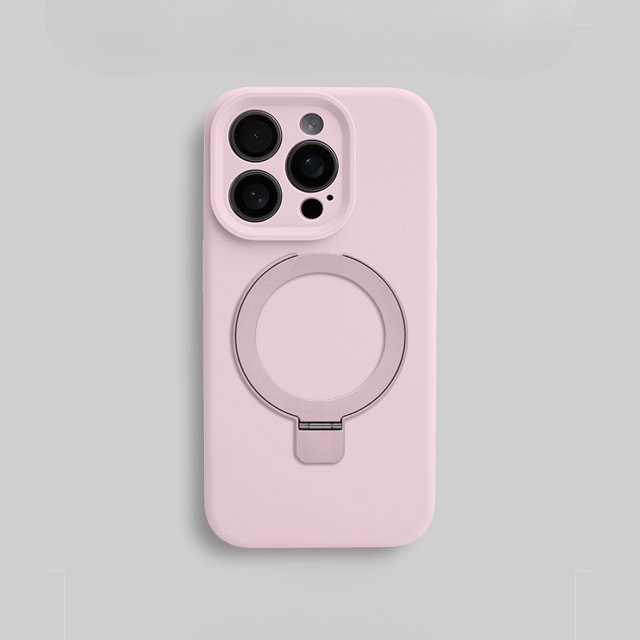 Compatible with iPhone 16 /Pro/Pro Max Case Stand, Slim Full Camera Protection Liquid Silicone Phone Case Suitable for iPhone 16 /Pro/Pro Max Compatible with MagSafe Ring Magnetic Kickstand