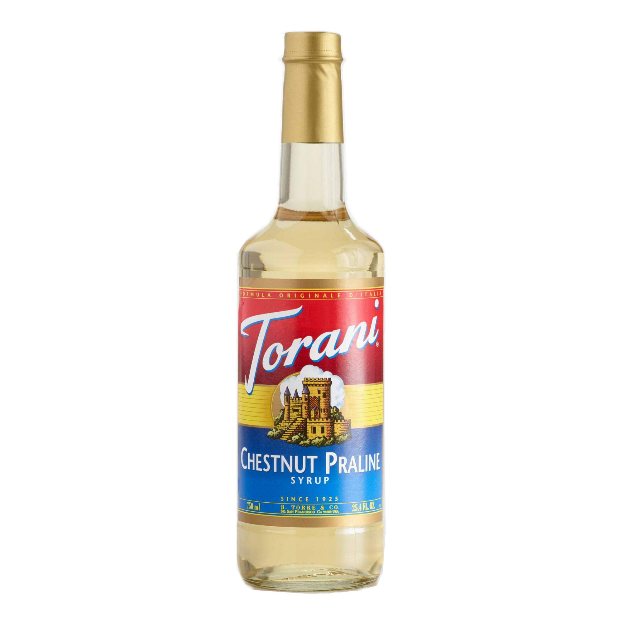 Torani Chestnut Praline Syrup 25.36 oz Glass Bottles Pack of 1
