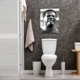 thumbnail image 6 of Framed Funny Bathroom Canvas Wall Art Set of 2 - Black and White Vintage Comedy Movies Posters, Funny Toilet Humour Smell Wall Decor Prints for Bathroom Decor 12x16in, 6 of 6