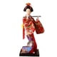thumbnail image 4 of Muñeca kimono de geisha japonesa de 9 pulgadas para sala de estar, mesa y oficina. rojo y violeta, 4 of 9