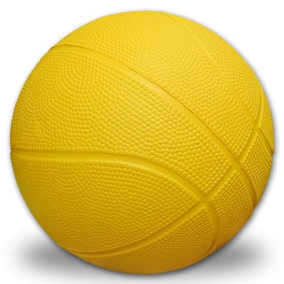 Basketball 7.5-inch Yellow Vinyl Coated - Walmart.com - Walmart.com