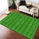 thumbnail image 4 of Alfombra suave de campo de fútbol ZJT250131492 | Alfombra de poliéster verde antideslizante para interior y exterior | Tapete de césped deportivo de 99 x 199 cm para sala de estar, dormitorio, mesa, 4 of 5