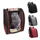 thumbnail image 5 of Greeniant Bolsa de transporte para pájaros, de lona, ​​transportador de animales pequeños, portátil, transparente, con Suministros para gatos Rojo, 5 of 6