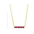thumbnail image 4 of Women's Welry Ruby Six Stone Bar Pendant Necklace in 10kt Gold, 17", 4 of 5