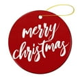 thumbnail image 3 of Merry Christmas Ceramics Ornaments Happy New Year Double-Sided Ceramics Ornaments Christmas Home Office Tree Decorations Housewarming Gift, 3 of 5