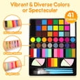 thumbnail image 2 of Mocoosy 41 Color Face Painting Kit for Kids, Non-Toxic Water Activated Face Paint Palette With Stencils, Brushes, Gems, Professional Kit for Girls & Boys, 2 of 8