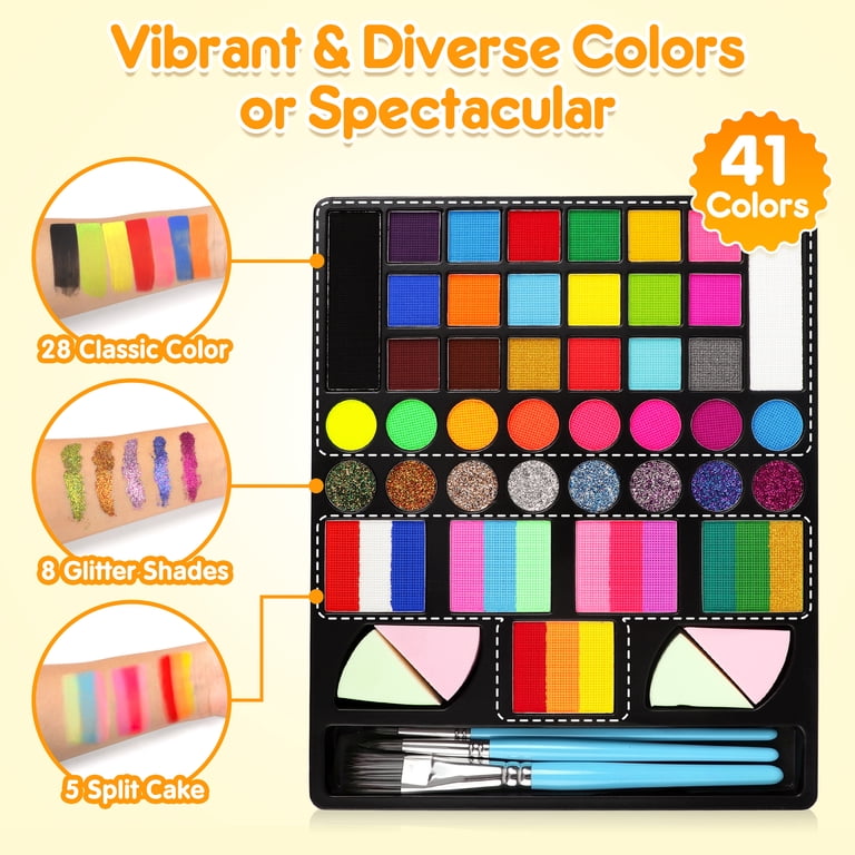 Mocoosy, Face Painting Kit, 41 Colors, Water Activated - Walmart.com