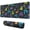 DarkBlue Cartoon Dinosaurs, variant on Long Mouse Pads for Desk,DarkBlue Cartoon Dinosaurs Text Pattern Desk Mats on Top Of Desks, Desk Mouse Pad Extra Large with 3mm Non-Slip Base and Stitched Edge for Gaming,Office,Work,Home 31.5"x11.8"