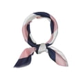 thumbnail image 1 of INSPIRE CHIC Foulards Carrés à Rayures pour Femmes Foulard de Tête Fichu Rose Blanc, 1 of 5