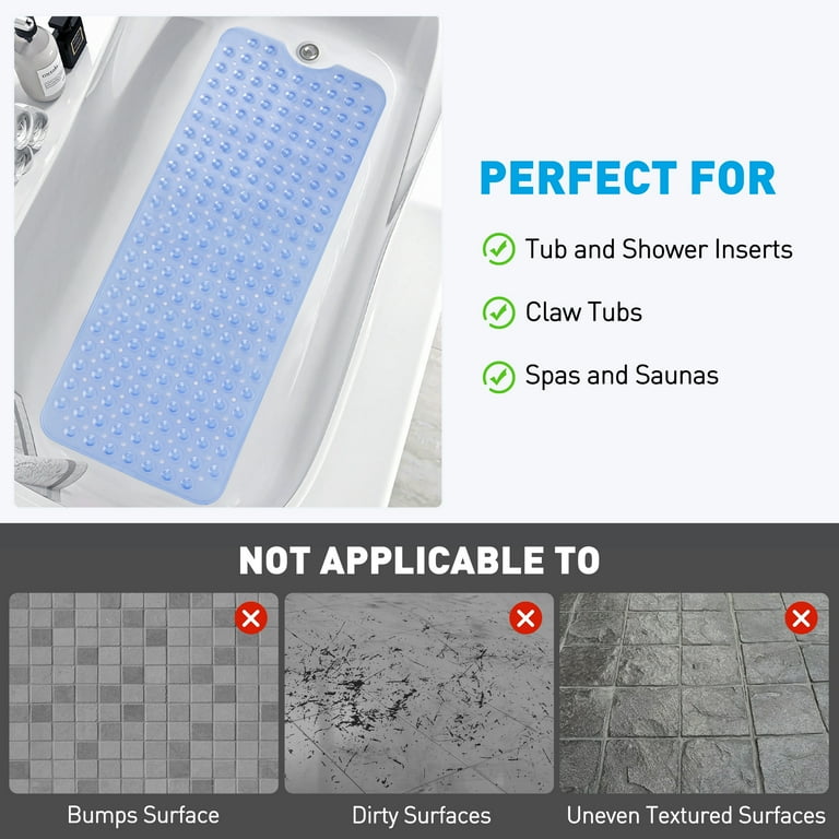 GPED 39x16 Extra Long Non-Slip Bath Mat with Suction Cups photo 5