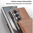 thumbnail image 3 of Rfid Blocking Leather Wallet Case With Tempered Glass For Samsung Galaxy Z Fold, iPhone 13 Pro Max, 3 of 10