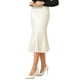 thumbnail image 4 of Falda de Cola de Pez Elegante para Mujeres INSPIRE CHIC con Cintura Alta y Cinturón, Midi, Color Blanco, 4 of 5