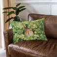 thumbnail image 3 of Happy Squirrel Welcome St Patrick's Day Lucky Shamrocks Clover Quilt Pillowcase Pet Small Animal Lover Throw Pillow Cover Bed Home Decor - 22001, 3 of 5